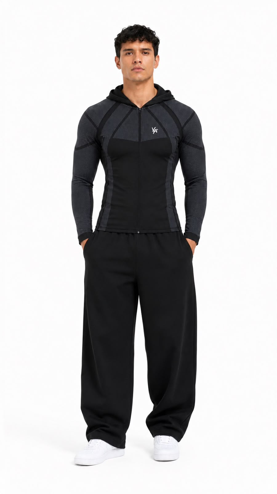 Apex Compression Zip-Up Black - imagen de catálogo 2
