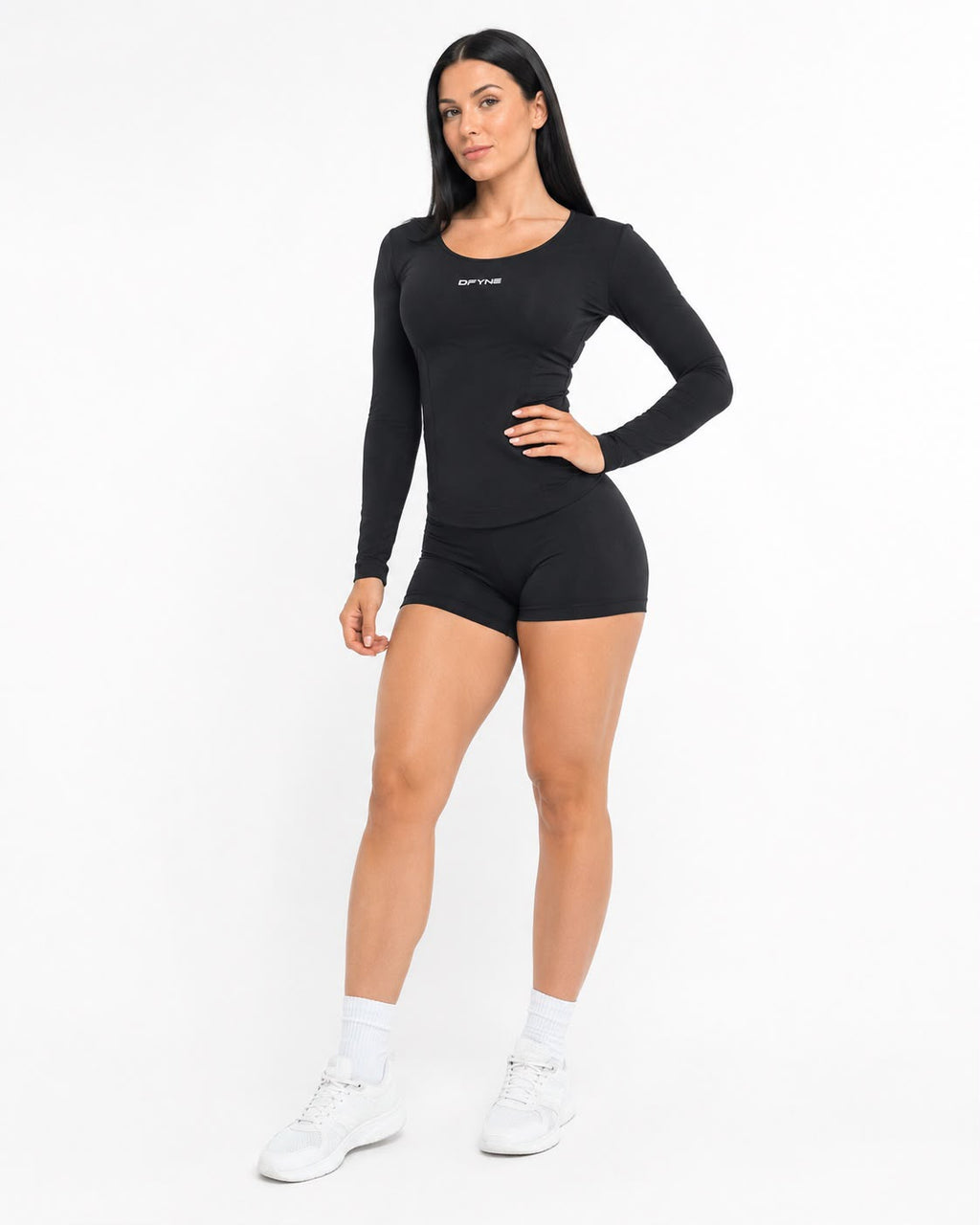 Defy Long Sleeve Top Midnight Black - imagen de catálogo 4