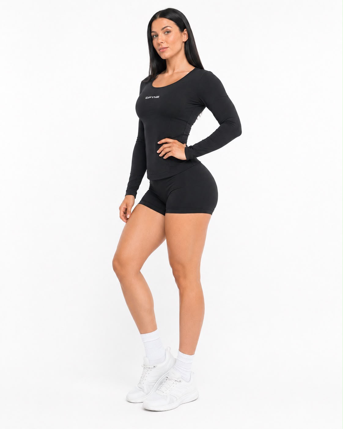 Defy Long Sleeve Top Midnight Black - imagen de catálogo 2
