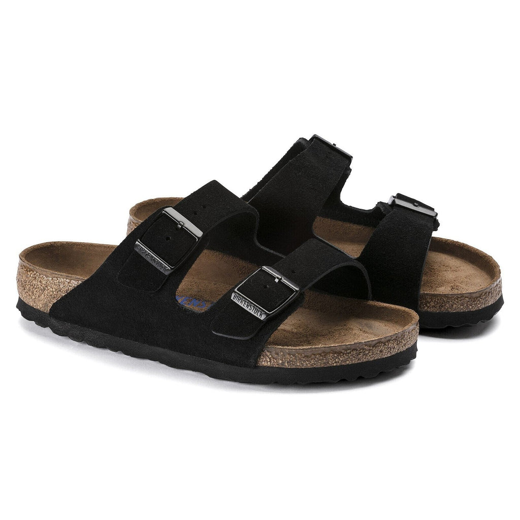 Birkenstock Arizona Soft Footbed negro, vista del par oficial
