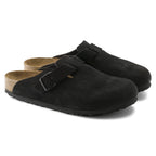 Birkenstock Boston Soft Footbed negro, vista del par oficial